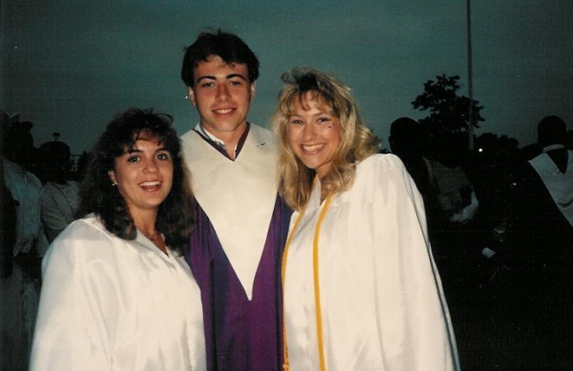 Graduation. Christi Mundy, John Mega, and Kristen Schimmel.