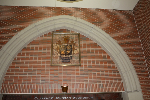 A new crest adorns the new main entrance.