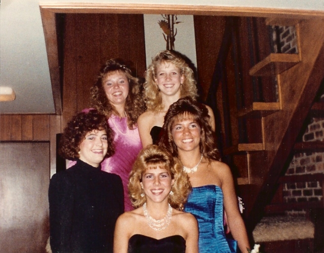Homecoming 1988: Kara Kennedy, Patty Lyman, Melissa Olson, Karyn Furtstenau, Amy Murphy